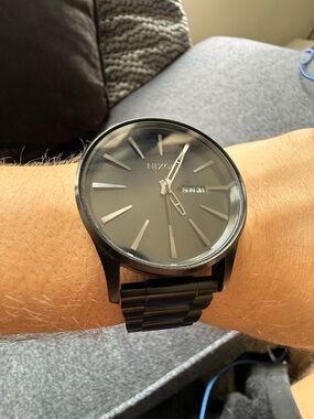 Nixon Sentry Men's All Black Stainless Steel Watch